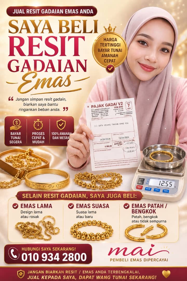 Membeli Resit Gadaian Emas - Sabah