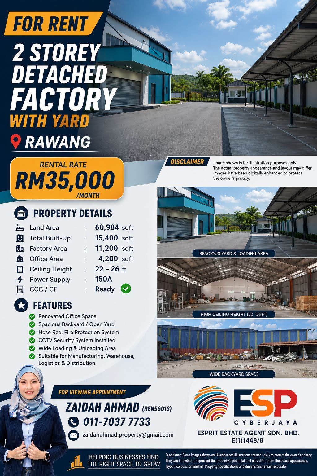 2 Storey Detached Factory with yard @ Rawang