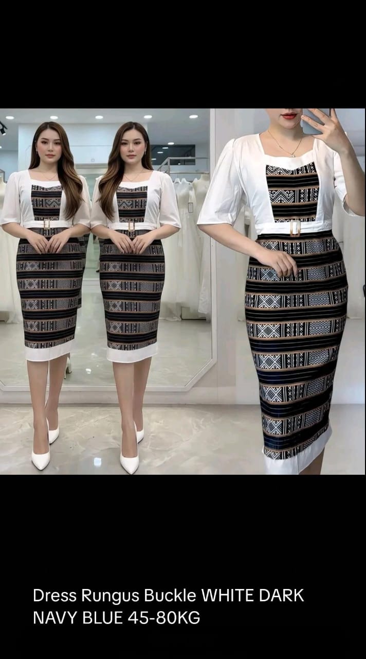 Dress rungus buckle white dark