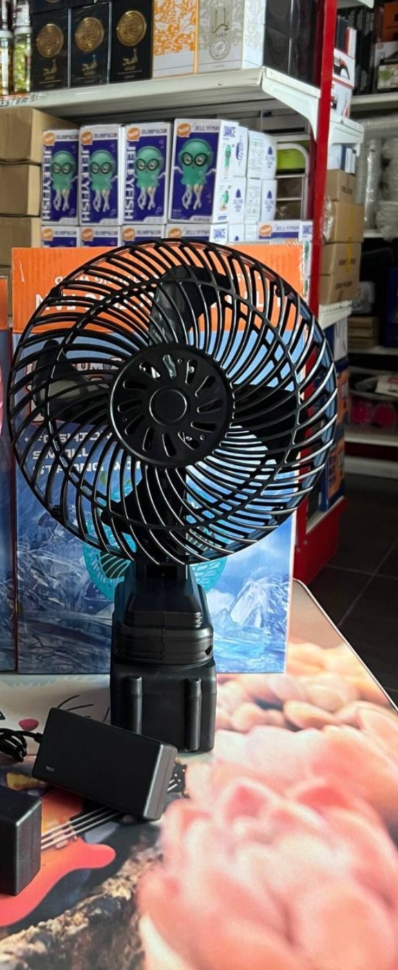 Lithium electric plastik fan 2 speed black color