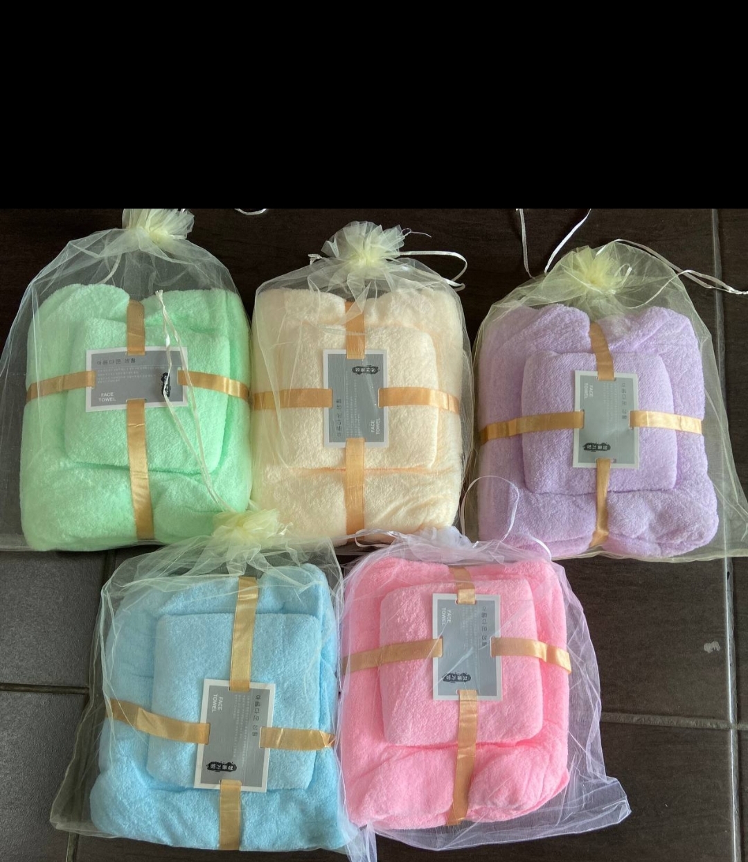 Two packs of bathroom towels size 35*70cm/70*140cm ~green