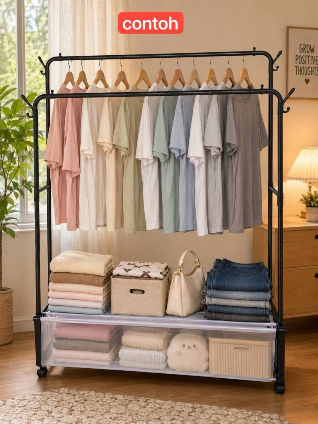 Multi-purpose coat rack 160cm x 205cm x 33cm