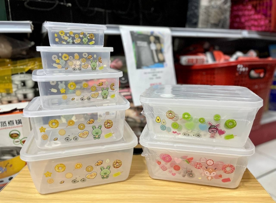 5 in 1 container square 12,16,19,22,25 cm